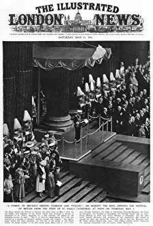 Images Dated 20th April 2011: George VI opening Festival of Britain, St Pauls Cathedral