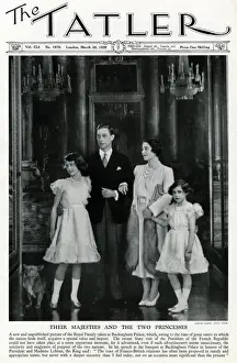 George VI & Queen Elizabeth with daughters
