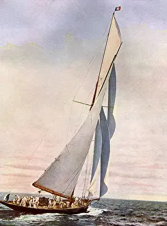 Cutter Prints: George Vs cutter racing yacht, Britannia