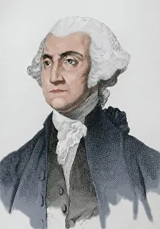 Founding Prints: George Washington (1732-1799). First president of the USA