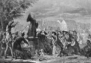Jan17 Collection: George Whitefield preaching at Moorfields Fair, 1742