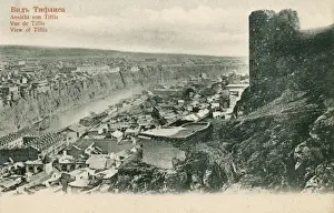 Tbilisi Prints: Georgia - Tbilisi - View looking down over the city