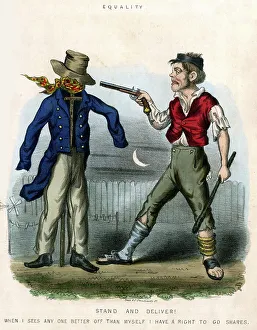 Scruffy Prints: Georgian cartoon, Equality - Stand and Deliver!