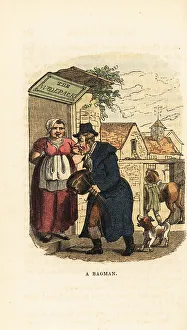 Rudolph Ackermann Prints: A Georgian commercial traveller arriving at an inn