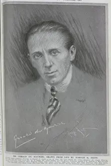 Maurier Prints: Gerald du Maurier, actor drawn from life by Harold H Smith