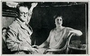 Gerald Prints: Gerald Kelly with painting of Lady Lisburne
