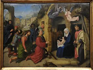 Nativity Prints: Gerard David (c. 1460 A?i? 1523). Gothic style. Adoration o