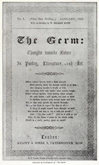 Images Dated 3rd December 2020: The Germ, the magazine founded by the Pre-Raphaelite Brotherhood in 1850 at the beginning