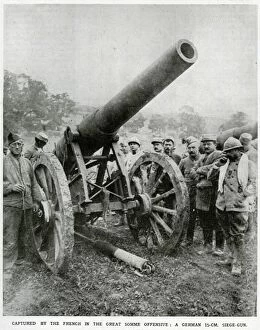 A German 15cm Siege gun