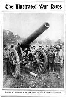 Offensive Prints: A German 15cm siege gun captured by the French at the Somme