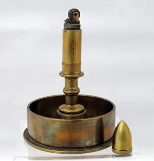 Lighter Prints: German 77mm shell case base - mounted brass lighter