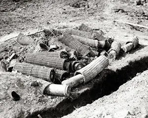 Protective Prints: German ammunition left behind, Morval, France, WW1