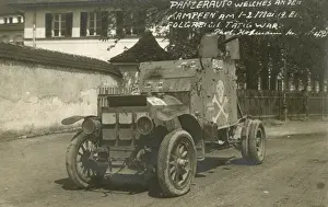 Marked Prints: German armoured car with bullet holes - Munich
