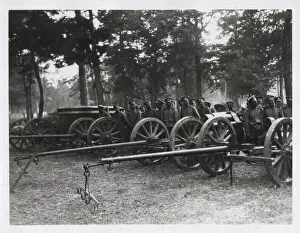 Gelatin Prints: German artillery gun, Brest-Litovsk Treaty in World War I