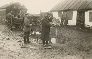 German artist at the Front during WWI