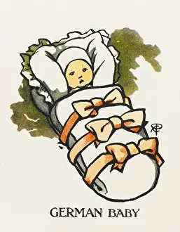 German Baby in Basket