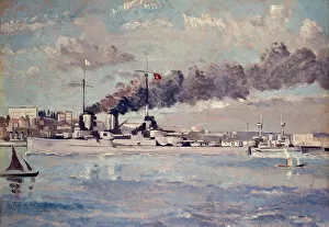 Selim Collection: German battleship SMS Goeben in Turkey, WW1