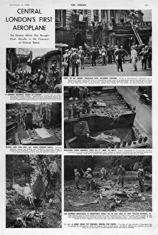 Blitz Prints: German bomber crashes in Victoria Station, Blitz 1940