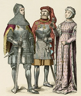 Houppelande Collection: German Costume Early C15