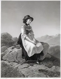 German country girl : The Jaegers Wife'. Date: circa 1850