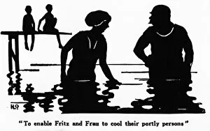 Frau Gallery: German couple bathing in a pool