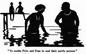 Frau Gallery: German couple bathing in a pool