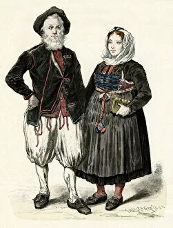 Images Dated 1st February 2019: German couple from Freiburg in costume