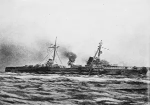 Sank Prints: German cruiser Blucher, Battle of Dogger Bank, WW1