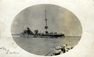 Allies Collection: German cruiser SMS Emden, WW1