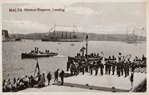 German Emperor Kaiser Wilhelm II landing in Malta