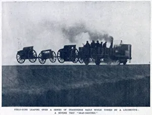 Images Dated 1st June 2021: German field guns being tested at the secretive Krupp works at Essen in 1916