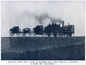 Mechanism Prints: German field guns being tested at the secretive Krupp works at Essen in 1916