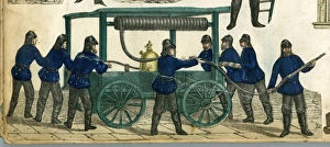 Images Dated 15th July 2016: German firemen scrap