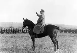 German General speaking to troops, Piave, Italy