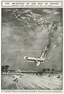 Crashes Prints: German Gotha plane brought down over Thanet, WW1