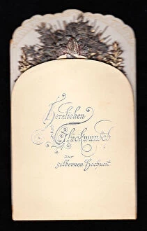 Images Dated 4th May 2018: German greetings card for a silver wedding celebration