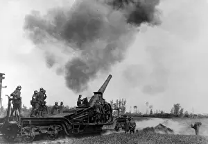 Rapid Prints: German gunners with 17cm rapid firing gun, WW1