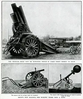 Siege Prints: German guns made by Krupp, WW1