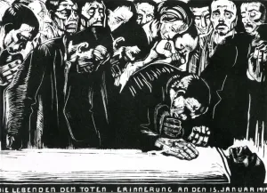 Murder Prints: German illustration, death of Karl Liebknecht