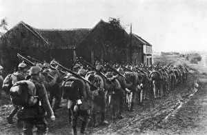 German infantry march