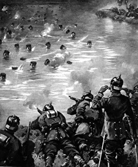 German Infantry practising shooting at painted bladders