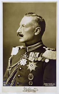Wilhelm Collection: German Kaiser Wilhelm II with signature