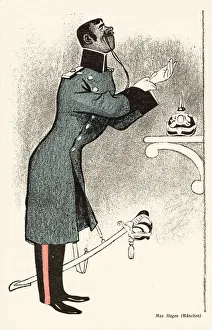 Images Dated 11th March 2021: A German Lieutenant Don Juan type, getting ready to go out Date: 1902