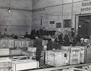 Erding Prints: German Men with Wooden Crates During the Berlin Airlift ?