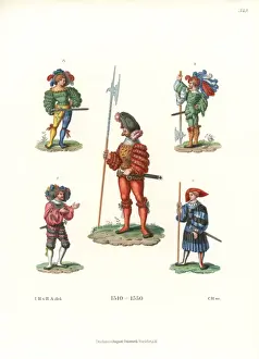 Quilted Prints: German mercenaries (Landsknechte), 1510-1550