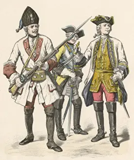 Cuirassier Prints: German Military 1730