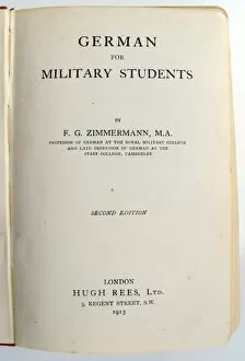 Images Dated 7th February 2013: German for Military Students - WWI era