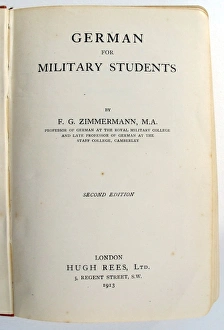Images Dated 7th February 2013: German for Military Students - WWI era