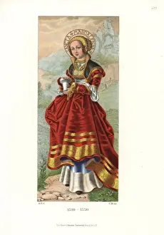 German noble woman as St Mary Magdalen, 1510-1550