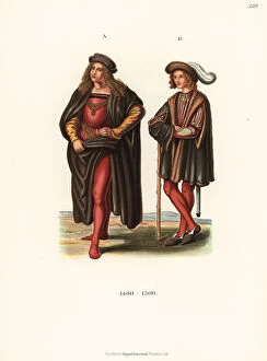 German noblemens costumes from the late 15th century